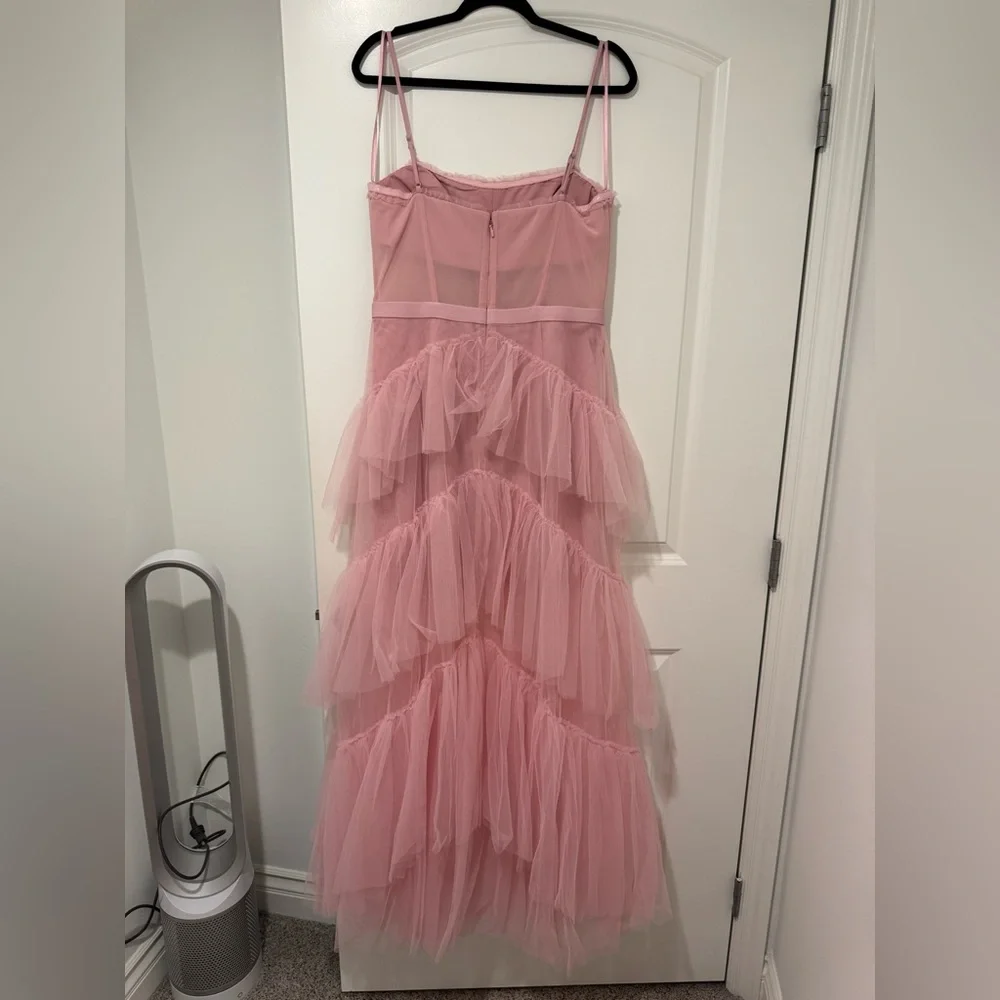 BCBGMAXAZRIA Corset Tulle Gown in Pink Tint - Picture 7 of 11